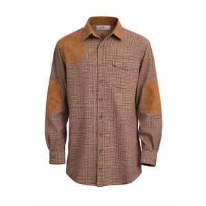 Boyt Harness Company Shirt Mens L Plaid Hunting Shooting Elbow Patch Cotton
